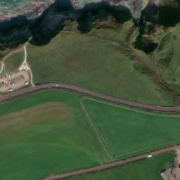 Satellite imagery of Dunluce Castle, GB