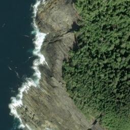 Satellite imagery of Cape Magdalena, US