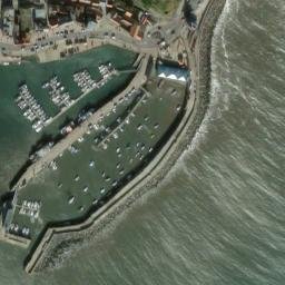 Satellite imagery of Scarborough Castle, GB