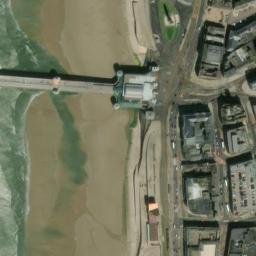 Satellite imagery of Blackpool Tower, GB