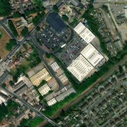 Satellite imagery of Pontefract Castle, GB