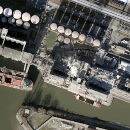 Satellite imagery of Köhlbrand-Freileitungskreuzung, Mast Ost, DE