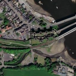 Satellite imagery of Conwy Castle, GB