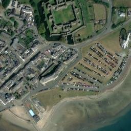 Satellite imagery of Beaumaris Castle, GB