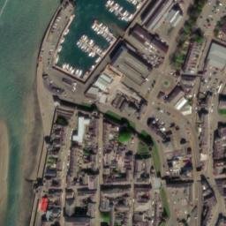 Satellite imagery of Caernarfon Castle, GB