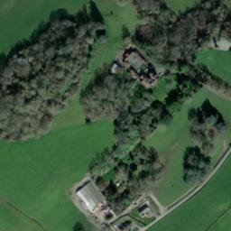 Satellite imagery of Cefn Bryntalch Motte, GB