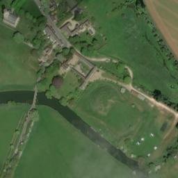 Satellite imagery of Fotheringhay Castle, GB