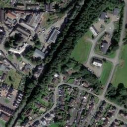 Satellite imagery of Llanidloes Castle, GB