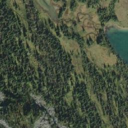 Satellite imagery of Athabasca Pass, CA
