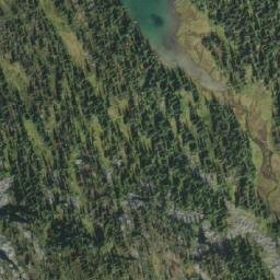 Satellite imagery of Athabasca Pass, CA