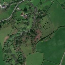 Satellite imagery of Cymaron siege castles, GB