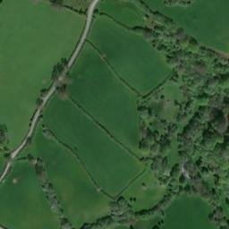 Satellite imagery of Cymaron siege castles, GB