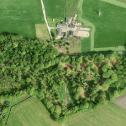 Satellite imagery of grenssteen voormalige grens gemeente Deventer, NL