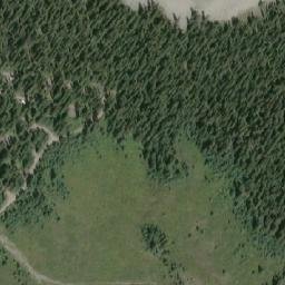 Satellite imagery of Sunwapta Pass, CA
