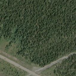 Satellite imagery of Sunwapta Pass, CA