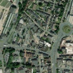 Satellite imagery of Hereford Castle, GB