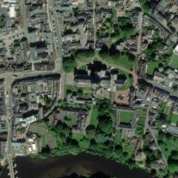 Satellite imagery of Hereford Castle, GB