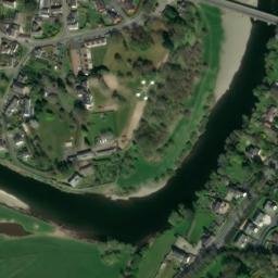 Satellite imagery of Glasbury Motte, GB