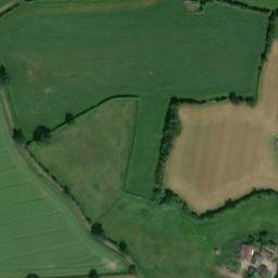 Satellite imagery of Cobhall motte, GB