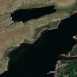 Satellite imagery of Man of War Rock, IE
