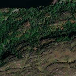 Satellite imagery of Man of War Rock, IE