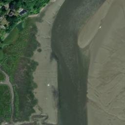 Satellite imagery of Laugharne Castle, GB
