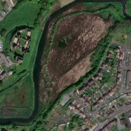 Satellite imagery of Kidwelly Castle, GB