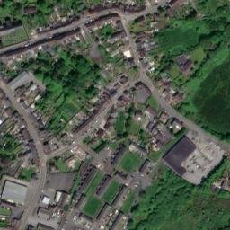 Satellite imagery of Kidwelly Castle, GB