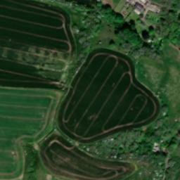 Satellite imagery of Manorbier Castle, GB
