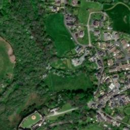 Satellite imagery of Manorbier Castle, GB