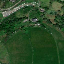 Satellite imagery of Manorbier Castle, GB