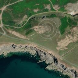Satellite imagery of Saint Govan’s Head, GB