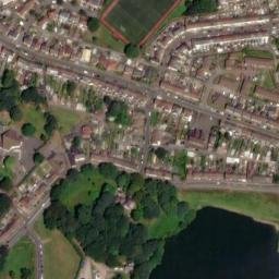 Satellite imagery of Caerphilly Castle, GB