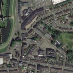 Satellite imagery of Caerphilly Castle, GB