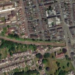 Satellite imagery of Caerphilly Castle, GB