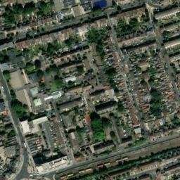 Satellite imagery of West Ham Parish Boundary Stone, GB