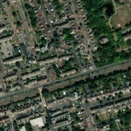 Satellite imagery of West Ham Parish Boundary Stone, GB