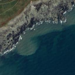 Satellite imagery of Oxwich Point, GB