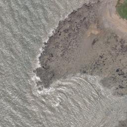 Satellite imagery of Sker Point, GB