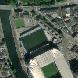 Satellite imagery of Cardiff Castle, GB