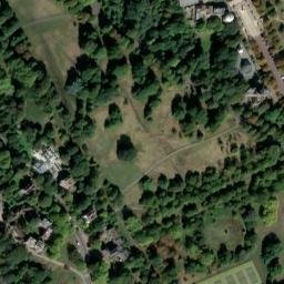Satellite imagery of Meridian Pillar, Greenwich Observatory, GB