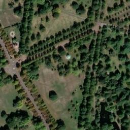 Satellite imagery of Meridian Pillar, Greenwich Observatory, GB