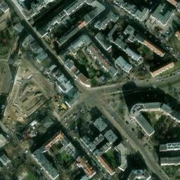 Satellite imagery of Ez Chaim synagogue (destroyed), DE