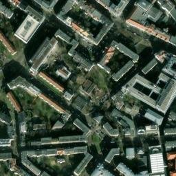 Satellite imagery of Ez Chaim synagogue (destroyed), DE