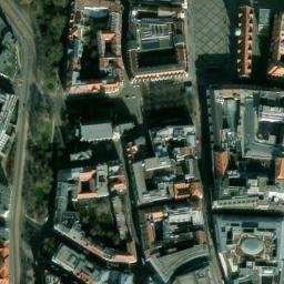Satellite imagery of Ez Chaim synagogue (destroyed), DE