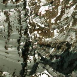 Satellite imagery of Hungabee Mountain, CA