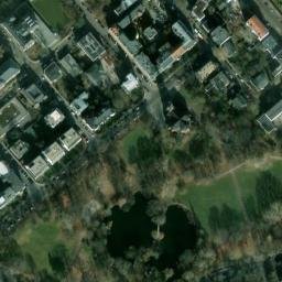 Satellite imagery of Ez Chaim synagogue (destroyed), DE