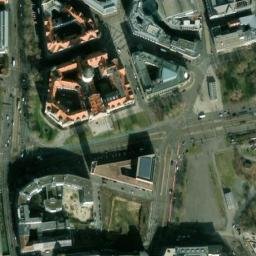 Satellite imagery of Ez Chaim synagogue (destroyed), DE