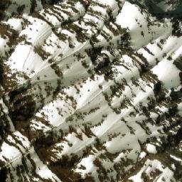 Satellite imagery of Hungabee Mountain, CA