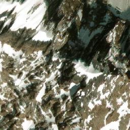Satellite imagery of Wenkchemna Peak, CA